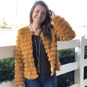 Mustard Fringe Jacket